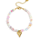 Stone Beaded Bracelets Heart Vacation Daily Romantic Series Women's jewelry
