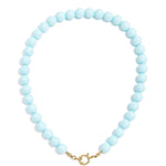 Beaded necklace with front closure - 12mm