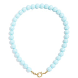 Beaded necklace with front closure - 12mm
