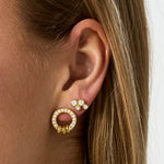 Stud earrings with elegant rings