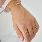 Ring with adjustable hearts