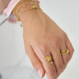 Ring with adjustable hearts