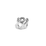 Adjustable statement ring of circles