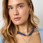 Beaded necklace with front closure - 12mm