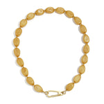Necklace with beads and front closure design