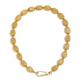 Necklace with beads and front closure design