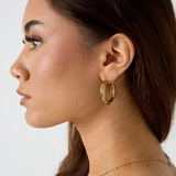 Double chunky hoop earrings