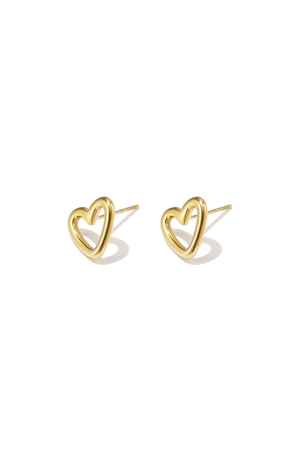 Stainless Steel Stud Earrings Heart Simple Daily Simple Series Women's jewelry