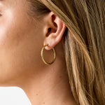 Stainless Steel Hoop Earrings Circle Simple Daily Simple Series Women's jewelry