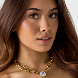 Link chain with statement pendant