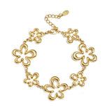 Bracelet with coral-shaped playful flowers in varying sizes