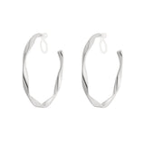 Twist Hoops Clip Earrings