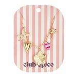 Necklace with large links and charms