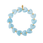 Elastic heart beaded bracelet