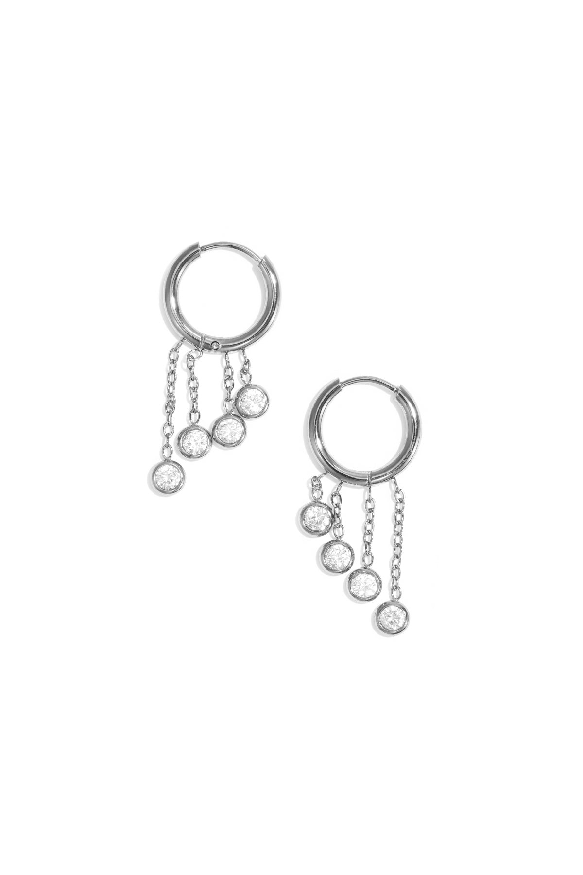 Stainless Steel Drop Earrings Circle Casual Daily Simple Series Women's jewelry