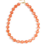 Bead necklace with gold beads 13.5mm