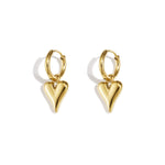 stainless steel heart shaped earrings