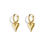 stainless steel heart shaped earrings