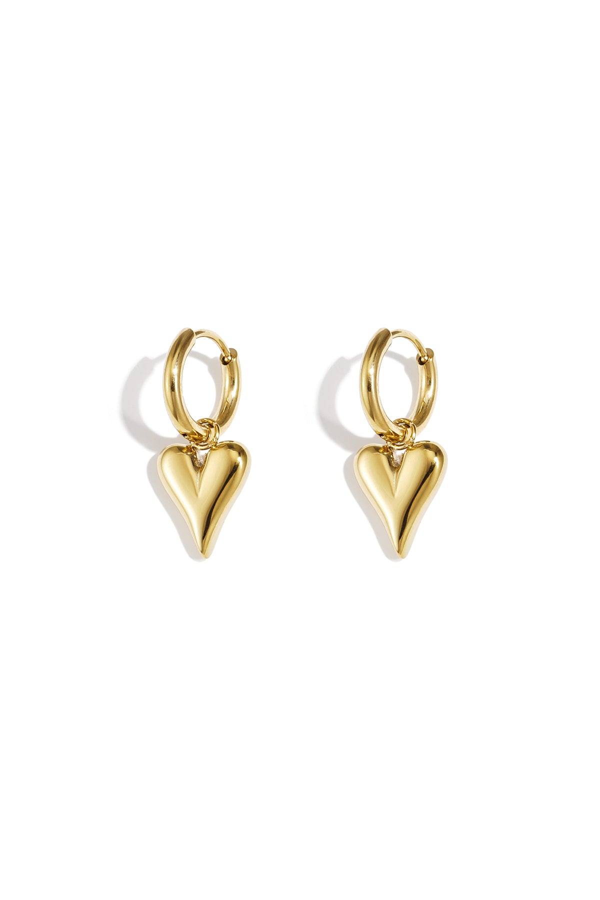 stainless steel heart shaped earrings