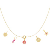 Red flower DIY necklace