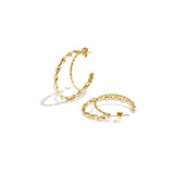 Double hoop earrings with twisted effect