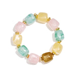 Beaded bracelet with statement glitter bead