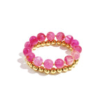 Bracelet set with round beads