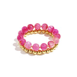 Bracelet set with round beads