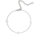 Stainless Steel Chain Bracelets Cross Casual Daily Simple Series Women's jewelry