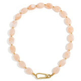 Necklace with beads and front closure design