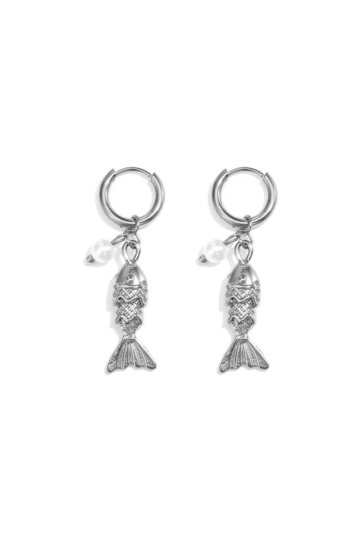 Stainless Steel Drop Earrings Fish Simple Daily Simple Series Women's jewelry