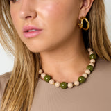 Necklace with beads of different sizes
