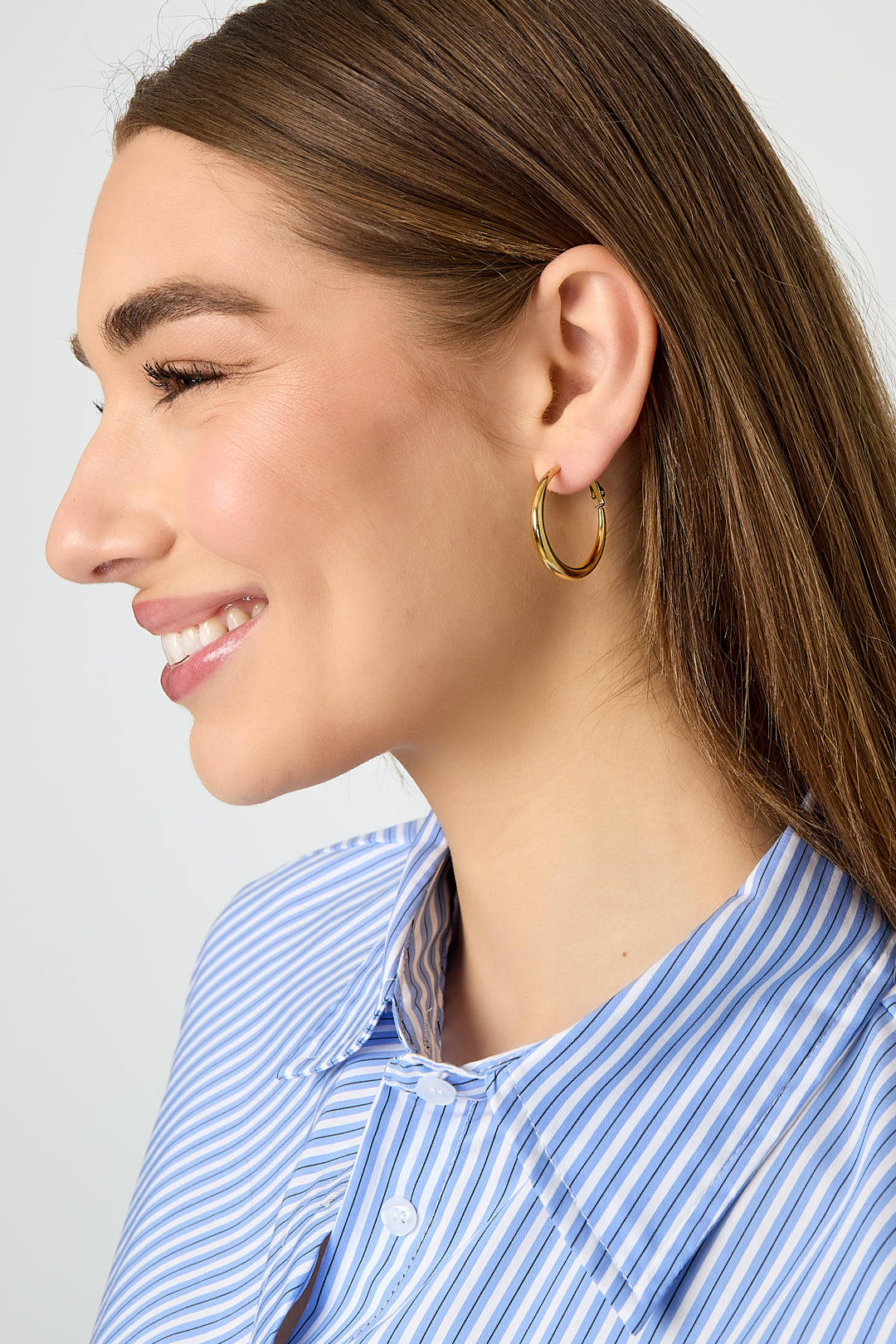 Stainless Steel Hoop Earrings circle Casual Daily Simple Series Women's jewelry