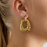 Stainless Steel Drop Earrings Irregular Shape Casual Daily Simple Series Women's jewelry