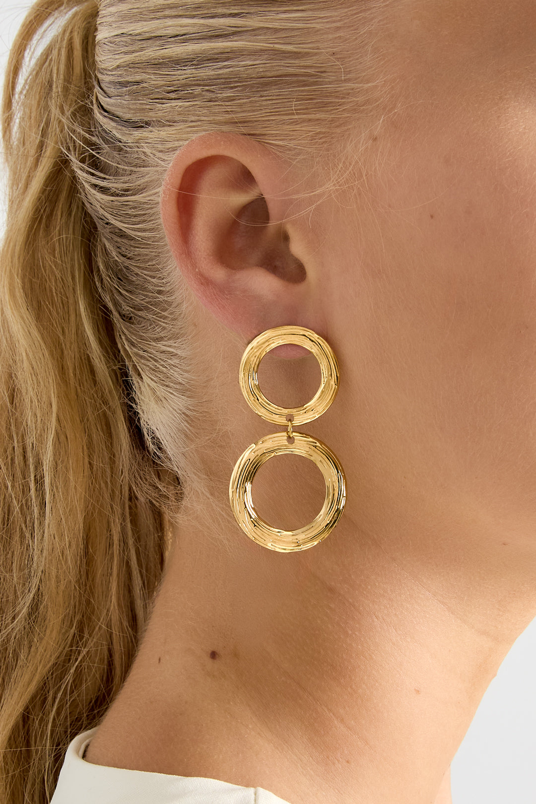 Stainless Steel Drop Earrings Circle Casual Daily Simple Series Women's jewelry