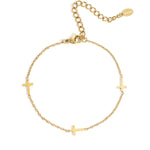 Stainless Steel Chain Bracelets Cross Casual Daily Simple Series Women's jewelry