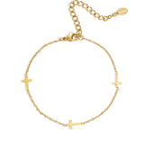 Stainless Steel Chain Bracelets Cross Casual Daily Simple Series Women's jewelry