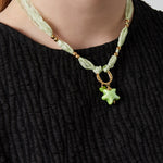 starry necklace - green and