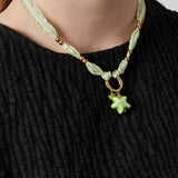 starry necklace - green and