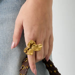 Stainless Steel Statement Rings Flower Casual Daily Simple Series Women's jewelry