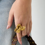 Stainless Steel Statement Rings Flower Casual Daily Simple Series Women's jewelry
