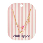 Double necklace with hearts, beads and flowers