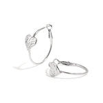 Hoop earrings with heart