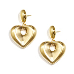 Statement puffy heart earrings