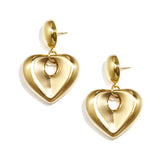 Statement puffy heart earrings