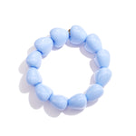 Bracelet with chunky heart beads