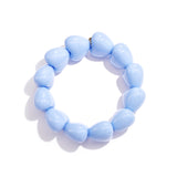 Bracelet with chunky heart beads