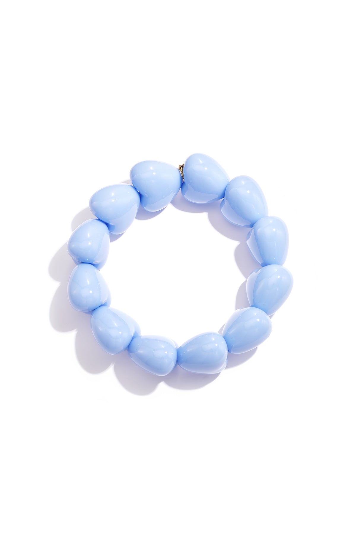 Bracelet with chunky heart beads