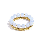 Bracelet set with round beads