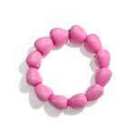Bracelet with chunky heart beads
